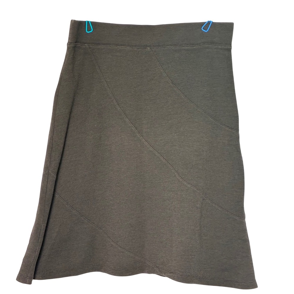 Horny Toad T9 Escapade Skirt Womens Medium Charcoal Brown Tencel Blend